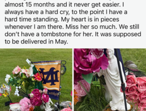 Beside Audrey’s Grave